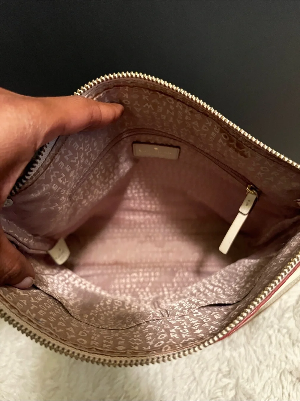 kate spade New York Penn Place Keisha Cream Embossed Leather Crossbody Bag